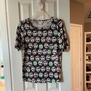 LuLaRoe GiGi Top – Jack Skellington Skull Print | Size Small
